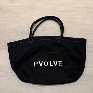 Pvolve Black Canvas Tote Bag